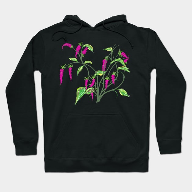 AUTUMN BUSH WITH PINK BERRIES Hoodie by aroba